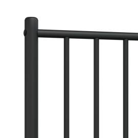 Tăblie de pat metalică, negru, 84,5x3x90 cm, 6 image