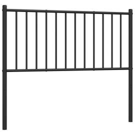 Tăblie de pat metalică, negru, 84,5x3x90 cm, 4 image