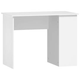 Birou, alb, 100x55x75 cm, lemn prelucrat, 2 image