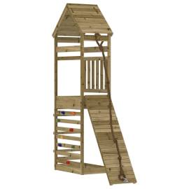 Căsuță de joacă cu perete de cățărat, lemn de pin impregnat, 3 image