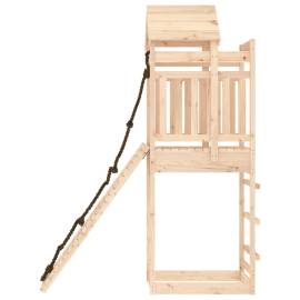 Căsuță de joacă cu perete de cățărat, lemn masiv de pin, 5 image