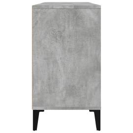 Dulap de chiuvetă, gri beton, 80x33x60 cm, lemn prelucrat, 8 image
