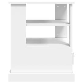 Masă laterală, alb, 50x50x60 cm, lemn compozit, 7 image