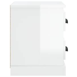 Noptieră, alb extralucios, 60x35,5x45 cm, 8 image