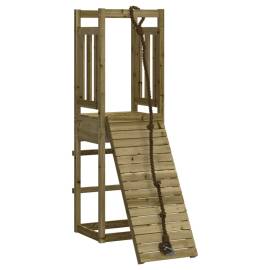 Căsuță de joacă cu perete de cățărat, lemn de pin impregnat, 2 image