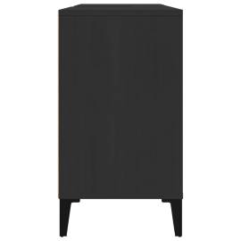 Dulap de chiuvetă, negru, 80x33x60 cm, lemn prelucrat, 8 image