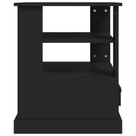Masă laterală, negru, 50x50x60 cm, lemn compozit, 7 image
