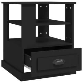 Masă laterală, negru, 50x50x60 cm, lemn compozit, 8 image