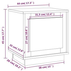 Noptiere, 2 buc, alb, 44x35x45 cm, lemn prelucrat, 11 image