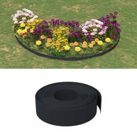 Bordură de grădină, negru, 10 m 15 cm, polietilenă