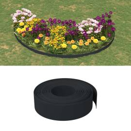 Borduri de grădină, 3 buc, negru, 10 m 15 cm, polietilenă