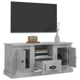 Comodă tv, gri beton, 100x35,5x45 cm, lemn prelucrat, 5 image
