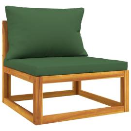 Set canapea de grădină, 2 piese, cu perne, lemn masiv de acacia, 3 image
