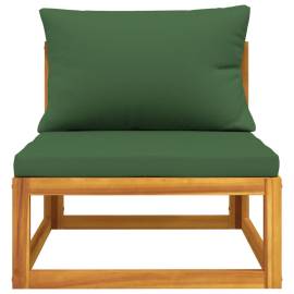 Set canapea de grădină, 2 piese, cu perne, lemn masiv de acacia, 4 image