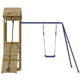 Set de joacă pentru exterior, lemn de pin impregnat, 4 image