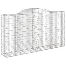 Coșuri gabion arcuite 3 buc, 300x50x160/180 cm, fier galvanizat, 3 image