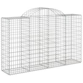 Coșuri gabion arcuite 2 buc, 200x50x120/140 cm, fier galvanizat, 3 image