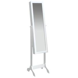 Oglindă de sine stătătoare, alb, 34x37x146 cm, 2 image