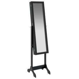 Oglindă de sine stătătoare, negru, 34x37x146 cm, 2 image
