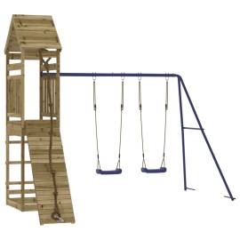 Set de joacă pentru exterior, lemn de pin impregnat, 3 image