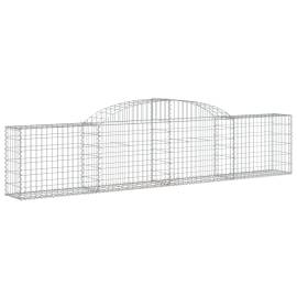 Coșuri gabion arcuite, 7 buc., 300x30x60/80 cm, fier galvanizat, 3 image