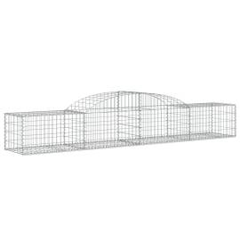 Coșuri gabion arcuite, 2 buc., 300x50x40/60 cm, fier galvanizat, 3 image