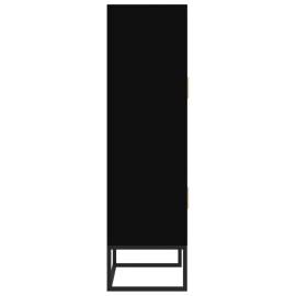 Dulap înalt, negru, 70x35x125 cm, lemn prelucrat, 6 image