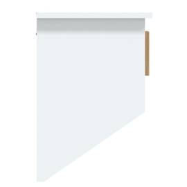 Dulap de perete cu cârlige, alb, 80x24x35,5 cm, lemn prelucrat, 7 image