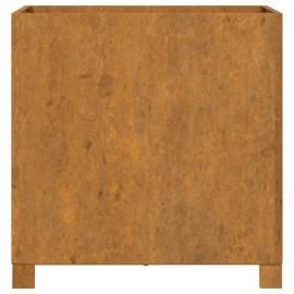 Jardiniere cu picioare 2 buc. ruginiu 49x47x50 cm oțel corten, 6 image