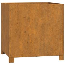 Jardiniere cu picioare 2 buc. ruginiu 49x47x50 cm oțel corten, 5 image