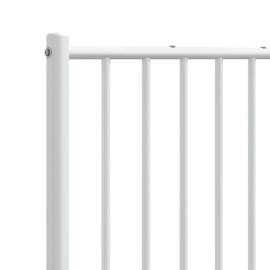Tăblie de pat metalică, alb, 166x3x90 cm, 6 image