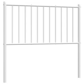 Tăblie de pat metalică, alb, 95x3x90 cm, 2 image