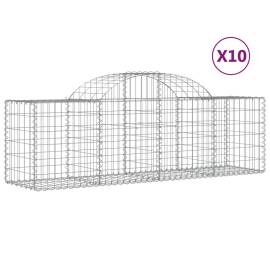 Coșuri gabion arcuite 10 buc, 200x50x60/80 cm, fier galvanizat, 2 image