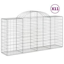 Coșuri gabion arcuite 11 buc, 200x50x100/120cm, fier galvanizat, 2 image