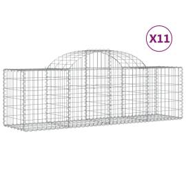 Coșuri gabion arcuite 11 buc, 200x50x60/80 cm, fier galvanizat, 2 image