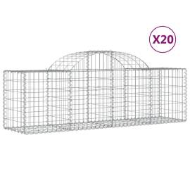 Coșuri gabion arcuite 20 buc, 200x50x60/80 cm, fier galvanizat, 2 image