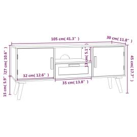 Comodă tv cu uși, 105x30x45 cm, lemn prelucrat, 7 image