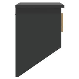 Dulap de perete cu cârlige, negru, 80x24x35,5cm, lemn prelucrat, 7 image