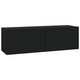 Dulapuri tv de perete 2 buc. negru 100x30x30 cm lemn compozit, 5 image
