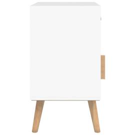 Noptieră, alb, 40x30x55 cm, lemn prelucrat, 6 image