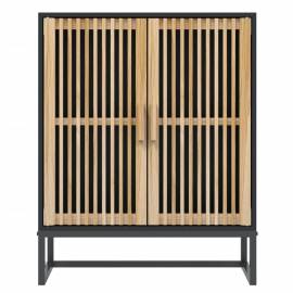 Servantă, negru, 60x30x75 cm, lemn prelucrat, 4 image