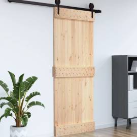 Ușă de hambar, 70x210 cm, lemn masiv de pin, 4 image
