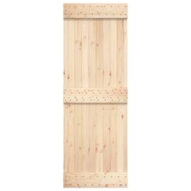 Ușă de hambar, 80x210 cm, lemn masiv de pin, 5 image