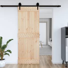 Ușă de hambar, 85x210 cm, lemn masiv de pin