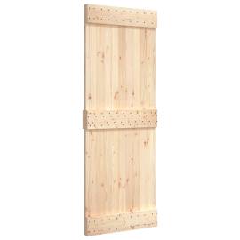 Ușă de hambar, 85x210 cm, lemn masiv de pin, 2 image