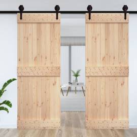 Ușă de hambar, 85x210 cm, lemn masiv de pin, 3 image