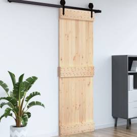 Ușă de hambar, 85x210 cm, lemn masiv de pin, 4 image