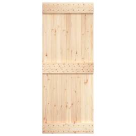 Ușă de hambar, 90x210 cm, lemn masiv de pin, 5 image