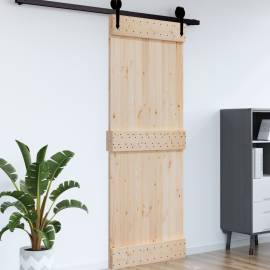 Ușă de hambar, 95x210 cm, lemn masiv de pin, 4 image