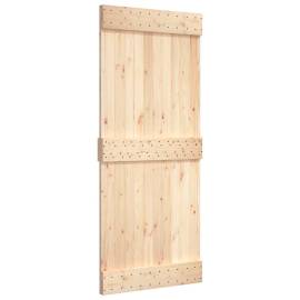 Ușă de hambar, 95x210 cm, lemn masiv de pin, 2 image